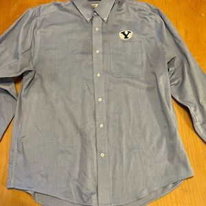 Button-down BYU Cutter and Buck shirt